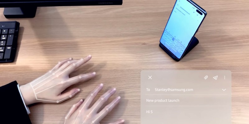 Samsung radījis ideju par neredzamo klaviatūru viedtālrunim 