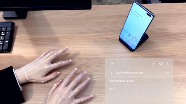 Samsung radījis ideju par neredzamo klaviatūru viedtālrunim 