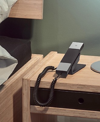 Moderna dizaina viesnīcu telefona aparāti jebkuram interjeram