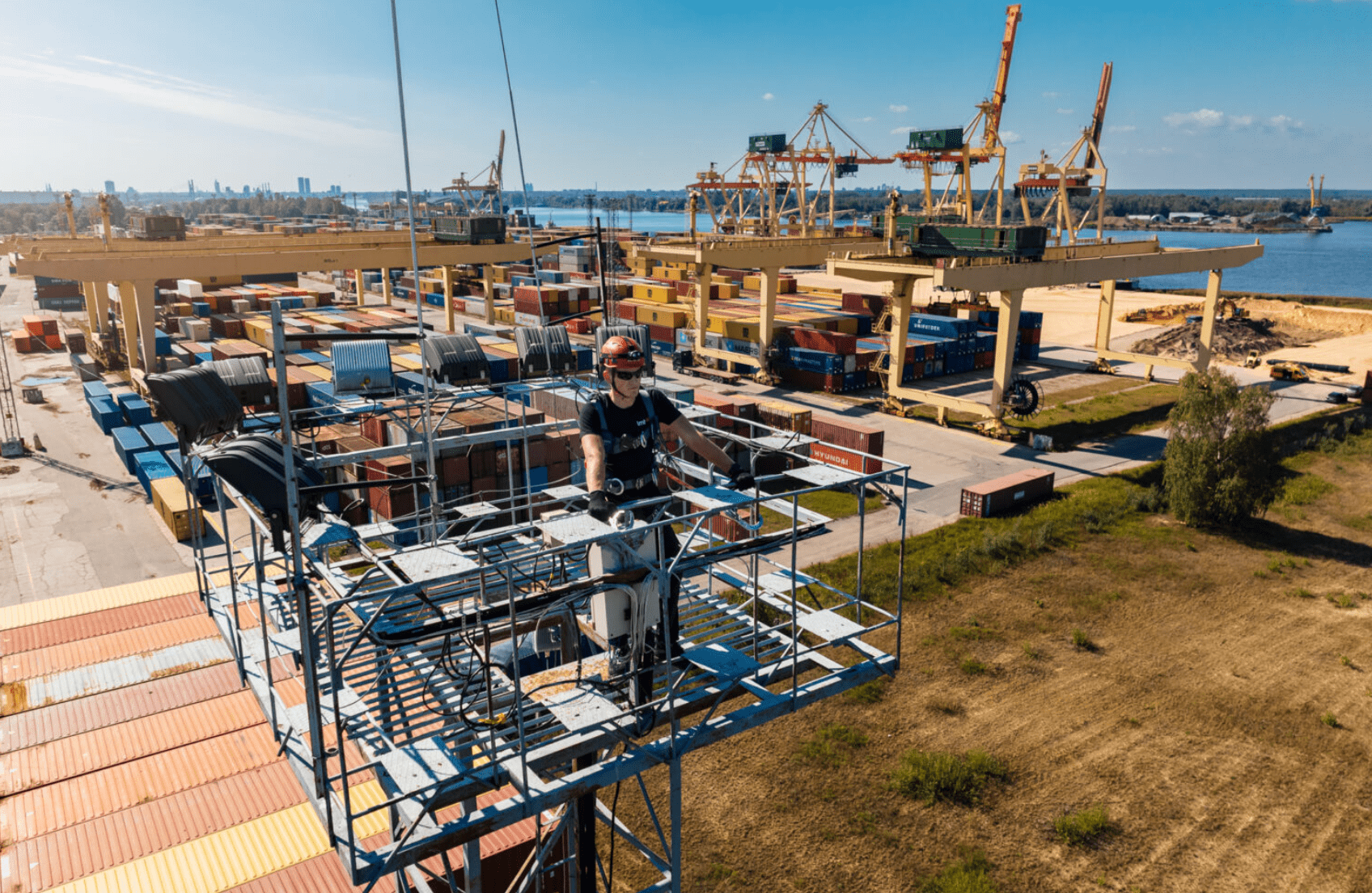 Rīgas brīvostas teritorijā izveidots privātais 5G tīkls